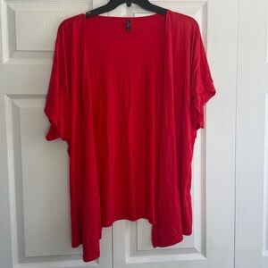 Made by Johnny Size XL Red Open Front Cardigan Modal/Spandex Layering
